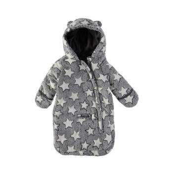 商品Rothschild Baby Boys Plush Star Print Hooded Carbag Coat图片