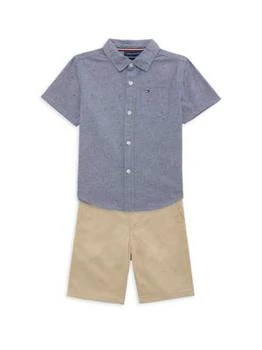 Tommy Hilfiger | Little Boy's 2-Piece Logo Shirt & Shorts Set 4.7折