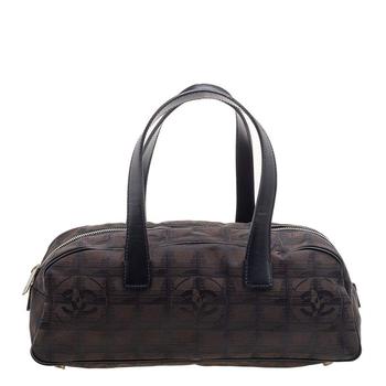 旅行香奈儿包, [二手商品] Chanel | Chanel Brown Nylon CC Logo Travel Line Satchel商品图片 7.6折, 满1件减$100, 满减