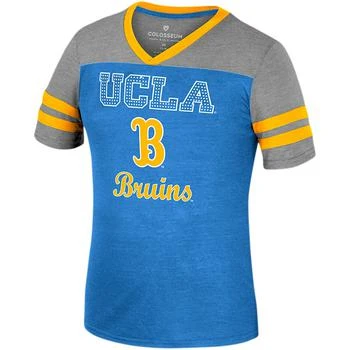 推荐Colosseum UCLA Summer Striped V-Neck T-Shirt - Girls' Grade School商品