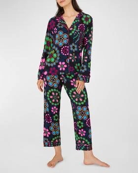 推荐The Sofia Geometric-Print Cropped Pajama Set商品