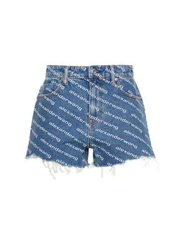 Alexander Wang | Bite Logo Cotton Denim Shorts 