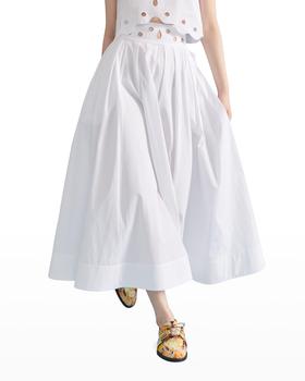 Rosie Assoulin | Eyelet Pleated Maxi Skirt商品图片,满$150减$30, 满减