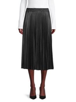 Max Studio | Accordion Pleated Midi Skirt商品图片,3.9折