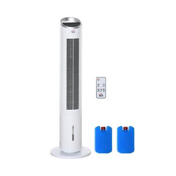 商品Portable Oscillation Standing Floor Fan w/ Ice Box, Humidifier, White图片