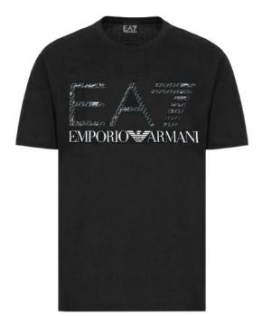 Emporio Armani | EMPORIO ARMANI 男士黑色棉质字母logo印花圆领短袖T恤 3LPT54-PJ02Z-0200商品图片,满$100享9.5折, 满折