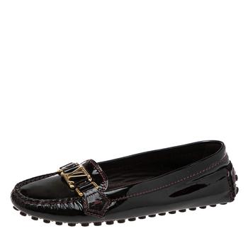 lv鞋, [二手商品] Louis Vuitton | Louis Vuitton Burgundy Patent Leather Oxford Loafers Size 36商品图片 8.4折, 满1件减$100, 满减