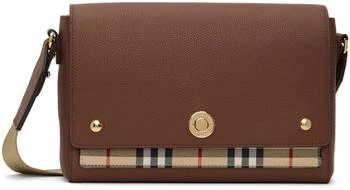 Burberry | Tan Vintage Check Note Crossbody Bag 