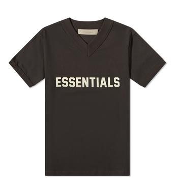 Essentials | Fear of God ESSENTIALS Kids V-Neck Logo Tee - Iron商品图片,6.6折, 独家减免邮费