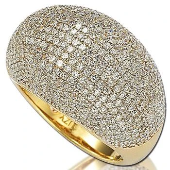 Suzy Levian | Suzy Levian Goldplated Sterling Silver Pave Dome Cubic Zirconia Ring,商家Premium Outlets,价格¥1095