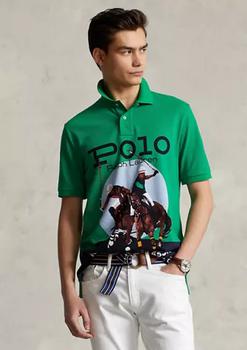 推荐Classic Fit Mesh Graphic Polo Shirt商品