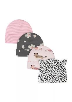嘉宝北京, Gerber | Baby Girls 4 Pack Leopard Caps商品图片 4.9折