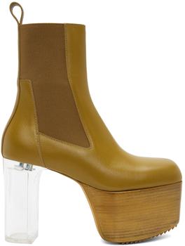 rick owens男鞋, Rick Owens | Green Platform Chelsea Boots商品图片 额外8.5折, 额外八五折