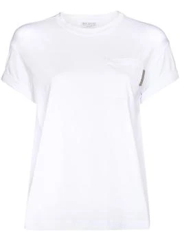 Brunello Cucinelli | Brunello Cucinelli 女士T恤 M0T18BB300C159-0 白色,商家Beyond Moda Europa,价格¥2191