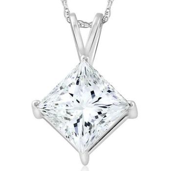 商品Pompeii3 | 2.38Ct GIA Certified Princess Cut Diamond Solitaire Pendant Lab Grown Necklace,商家Premium Outlets,价格¥28115图片
