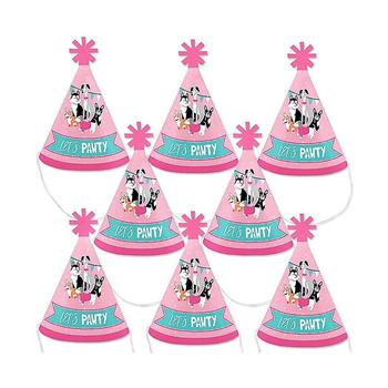 推荐Pawty Like a Puppy Girl - Mini Cone Pink Dog Baby Shower or Birthday Party Hats - Small Little Party Hats - Set of 8商品