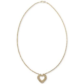 Macy's | Multi-Layered Heart Rope Link Pendant Necklace in 10k Gold,商家Macy's,价格¥5577