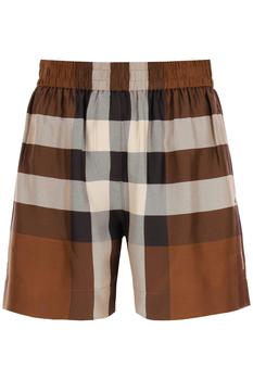 Burberry | EXPLODED CHECK SILK SHORTS商品图片,6.7折, 独家减免邮费