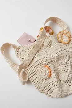 Urban Outfitters | Aria Woven Crochet Shoulder Bag商品图片,6.1折, 1件9.5折, 一件九五折