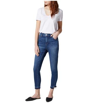 推荐Viola High-Rise Skinny Jeans with Hem Detail商品
