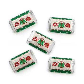 推荐Ugly Sweater - Mini Candy Bar Wrapper Stickers - Holiday and Christmas Party Small Favors - 40 Count商品