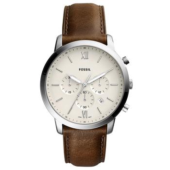 Fossil | Men's Neutra Chronograph Brown Leather Strap Watch 44mm商品图片,7折