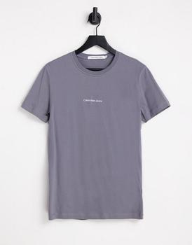 Calvin Klein | Calvin Klein Jeans tonal monogram logo t-shirt in grey商品图片,额外9.5折, 额外九五折