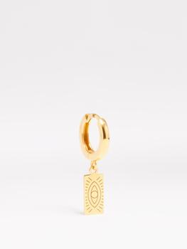 Hermina Athens | Delian evil eye gold-vermeil hoop earrings商品图片,