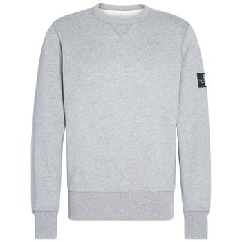 ck卫衣, Calvin Klein | Calvin Klein Monogram Sleeve Badge Crew Sweat - Mid Grey Heather商品图片 