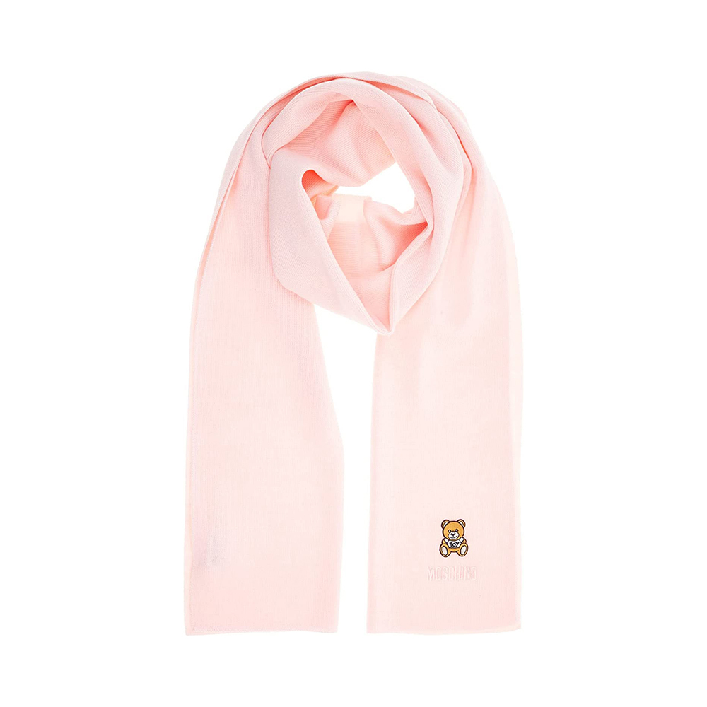 春装莫斯奇诺围巾, Moschino | MOSCHINO 女士粉色泰迪熊羊毛围巾 30620-M209-5008商品图片 独家减免邮费