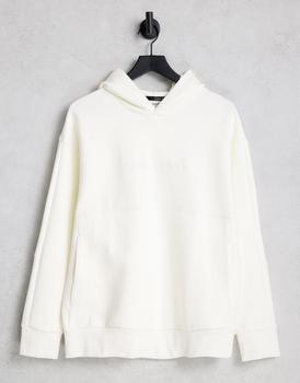 ck卫衣是什么牌子, Calvin Klein | Calvin Klein comfort debossed logo hoodie in cream商品图片 
