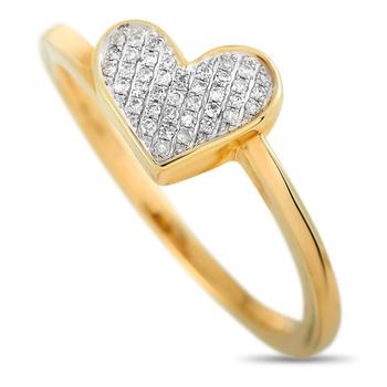 商品14K Yellow Gold 0.09 ct Diamond Heart Ring图片