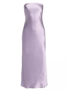 推荐Joana Silk Strapless Slip Midi-Dress商品