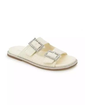 Kenneth Cole | Women's Sydney Two Band Jewel Buckle Flat Sandals,商家Macy's,价格¥255