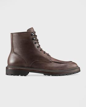 推荐Men's Milo Leather Lace-Up Combat Boots商品