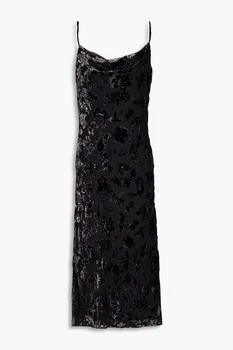 Rag & Bone | Nicola draped devoré-velvet slip dress,商家THE OUTNET US,价格¥1190