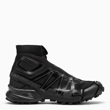 Black high trainer in technical fabric