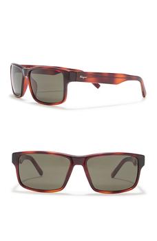 更多菲拉格慕墨镜, Salvatore Ferragamo | 58mm Rectangle Sunglasses商品图片 5.3折