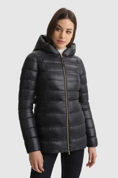 Woolrich | Abbie quilted Jacket in satin nylon with hood,商家品牌清仓区,价格¥1130