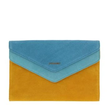 推荐TWINSET 女士蓝色拼黄色天然皮��革挎包 OS8TDP-02483商品
