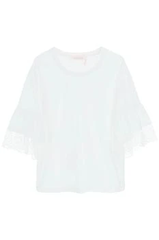 推荐T-SHIRT WITH LACE SLEEVES商品