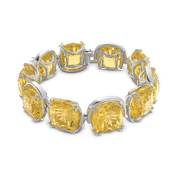 Swarovski | Silver-Tone Yellow Cushion-Cut Crystal Flex Bracelet商品图片,7折