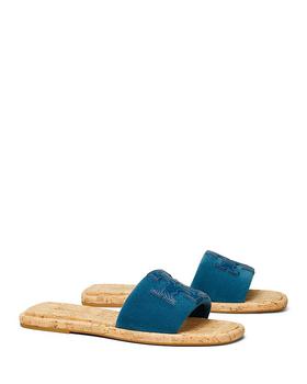 Tory Burch | Women's Square Toe Double T Sport Slide Sandals商品图片,4.9折