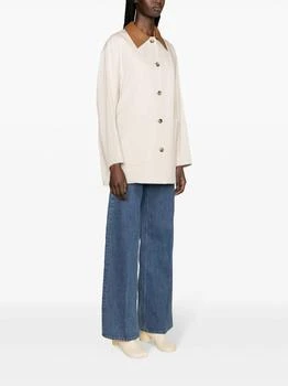 Totême | TOTEME Women Leather-collar Cotton Barn Jacket,商家NOBLEMARS,价格¥10584