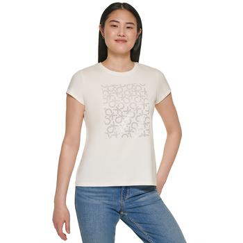 Calvin Klein | Women's Metallic Logo T-Shirt商品图片,6折
