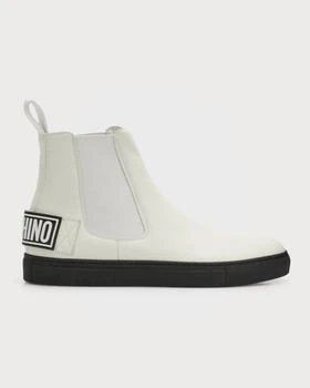 Moschino | Men's Logo Leather Chelsea Boot 满$200减$50, 满减