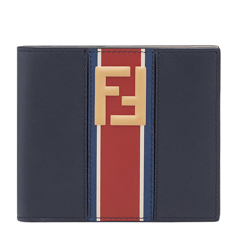 芬迪男包真假, Fendi | Fendi 芬迪 男士深蓝色配红色印花小牛皮钱包 7M0169-A1R2-F0R5Y商品图片 独家减免邮费