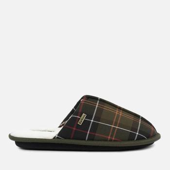 推荐Barbour Maddie Tartan Jersey and Faux-Fur Blend Slippers商品