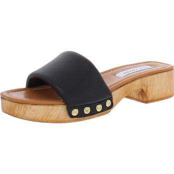 Steve Madden | Steve Madden Womens Belong Faux Leather Slip On Mule Sandals商品图片,8折×额外9折, 额外九折