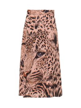 推荐MSGM Leopard Print Midi Skirt商品